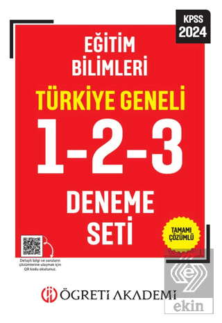 Öğreti Akademi 2024 KPSS Eğitim Bilimleri Tamamı Çözümlü Türkiye Geneli 1-2-3 (3lü Deneme Seti)