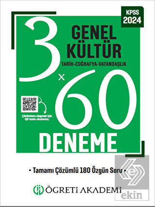 Öğreti Akademi 3X60 Genel Kültür Deneme (Tarih-coğ