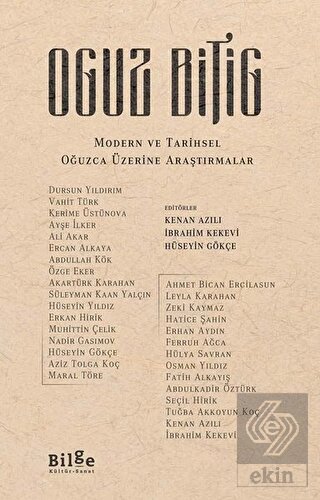Oguz Bitig: Modern ve Tarihsel Oğuzca Üzerine Araş
