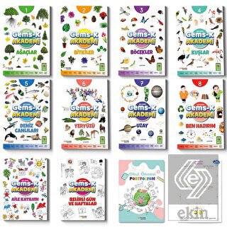 Okul Öncesi GEMS-K AKADEMİ Eğitim Seti (12 Parça) 