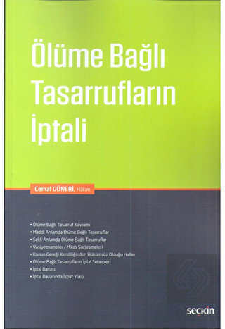 Ölüme Bağlı Tasarrufların İptali