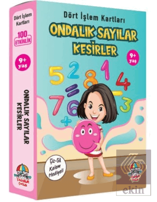 Ondalık Sayılar Kesirler - Dört İşlem Kartları 9+