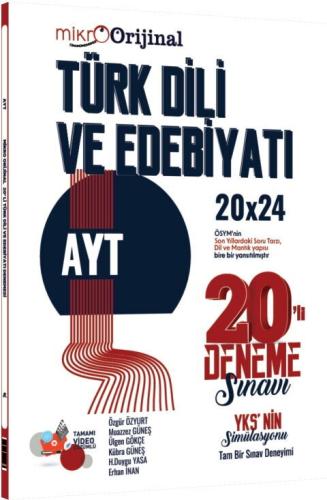 Orijinal Mikro AYT Türk Dili ve Edebiyatı 20 li Deneme Sınavı Özgür Öz
