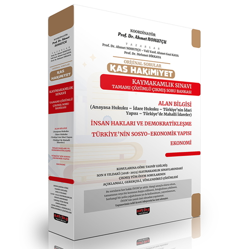 Orijinal Sorular KAS HAKİMİYET Kaymakamlık Sınavı Çıkmış Soru Bankası