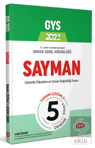 Orman Genel Müdürlüğü Sayman Görevde Yükselme Sına