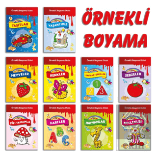 Örnekli Boyama Dizisi 10 Kitap