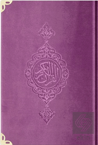 Orta Boy Kadife Kur'an-ı Kerim (Lila, Yaldızlı, Mü