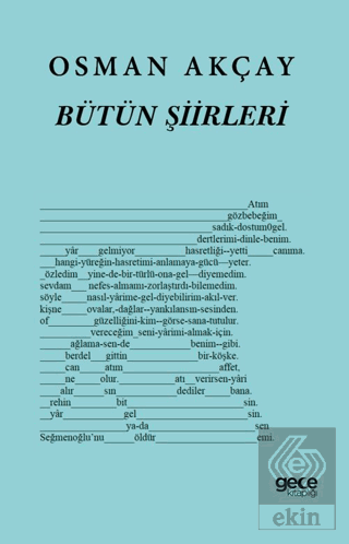 Osman Akçay Bütün Şiirleri