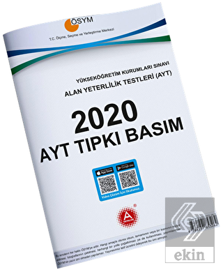 ÖSYM 2020 AYT Video Çözümlü Tıpkı Basım Orjinal Çı