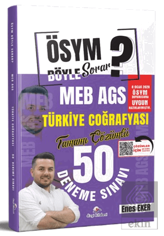 ÖSYM Böyle Sorar 2026 MEB AGS Türkiye Coğrafyası Tamamı PDF Çözümlü 50