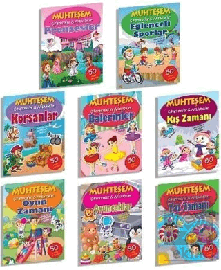 Oyun Temalı Muhteşem Çıkartmalar - 8 Kitap Takım