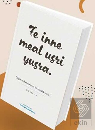 Özel Tarasrimli Huzur Ajandası - Fe Inne Meal Usri