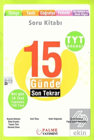 TYT Öncesi 15 Günde Son Tekrar