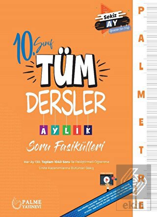 Palmetre 10. Sınıf Tüm Dersler Aylık Çalışma Fasi