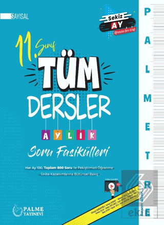 Palmetre 11. Sınıf Sayısal Tüm Dersler Aylık Çalış
