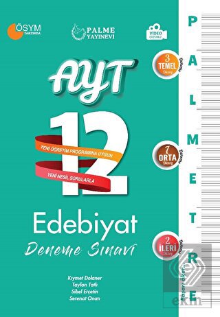 Palmetre Ayt Edebiyat 12 Deneme Sınavı