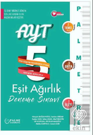 Palmetre AYT Eşit Ağırlık 5 Deneme Sınavı Palme Ya