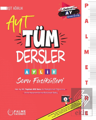 Palmetre AYT Eşit Ağırlık Tüm Dersler Aylık Çalışm