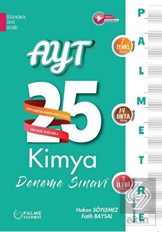 Palmetre Ayt Kimya 25 Deneme Sınavı