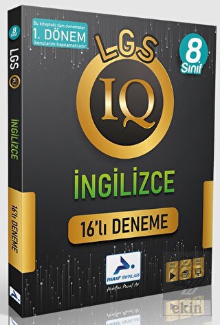 Paraf 8. Sınıfı LGS IQ 1. Dönem İngilizce 16'lı De