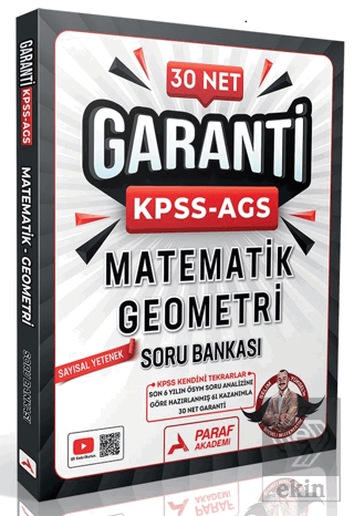 Paraf Akademi KPSS-AGS 30 Net Matematik Geometri Soru Bankası
