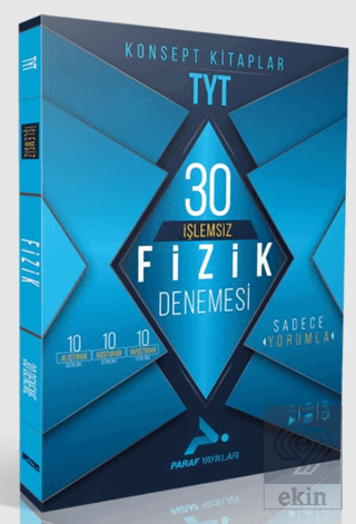 Paraf TYT İşlemsiz Fizik 30 Deneme