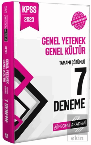 Pegem 2023 KPSS Genel Yetenek Genel Kültür 7 Denem