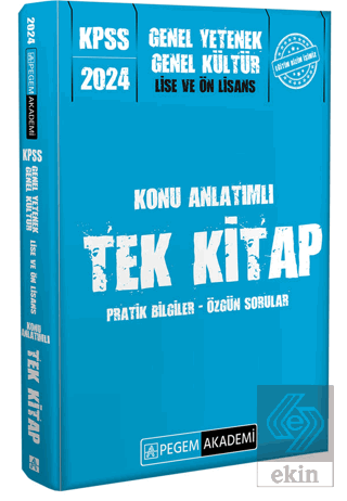 Pegem Yayınları 2024 KPSS Genel Yetenek Genel Kült