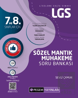 Pegem Yayınları 8. Sınıf LGS Sözel Mantık Muhakeme