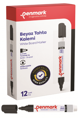 Penmark/ Gıpta  Beyaz Tahta Kalemi Siyah / kırmızı