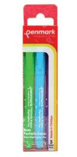 PENMARK FOSFORLU KALEM SETİ 3 LÜ NEON PASTEL