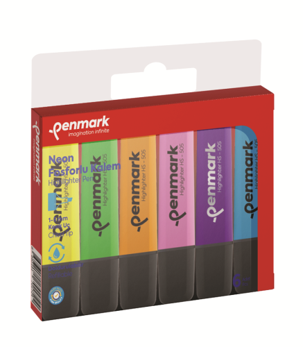 Penmark Neon Fosforlu Kalem 6 Renk Karışık