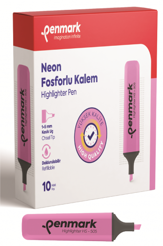 Penmark Neon Fosforlu Kalem Pembe