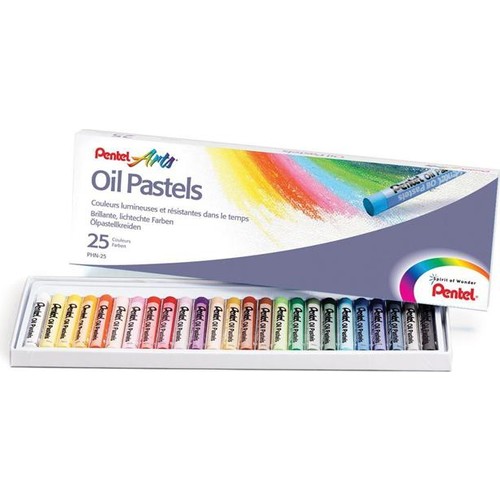 Pentel YAĞLI PASTEL 25 RENK STANDART KUTU
