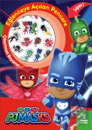 Pjmasks Eğlenceye Açılan Pencere Çıkartmalı Boyama