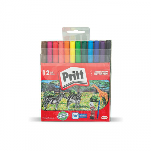 Pritt Keçeli Kalem Poşette 12 Renk