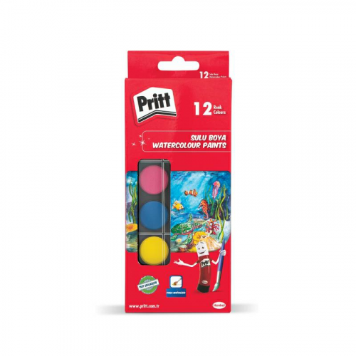 Pritt Suluboya Küçük Tablet 12 Renk