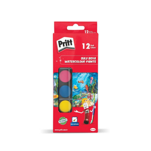 Pritt Suluboya Küçük Tablet 12 Renk
