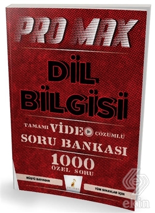 Promax Dil Bilgisi Tamamı Video Çözümlü Soru Banka
