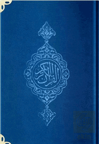 Rahle Boy Kadife Kur'an-ı Kerim (Lacivert, Yaldızl