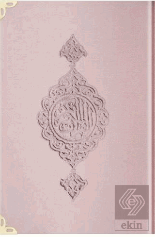 Rahle Boy Kadife Kur'an-ı Kerim (Pudra Pembe, Yald