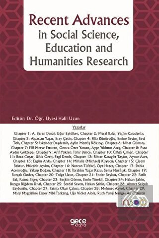 Recent Advances in Social Science, Education and H