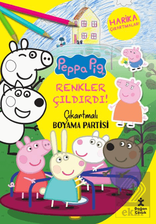 Renkler Çıldırdı - Peppa Pig Çıkartmalı Boyama Par