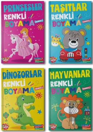 Renkli Boyama Seti - 4 Kitap Takım