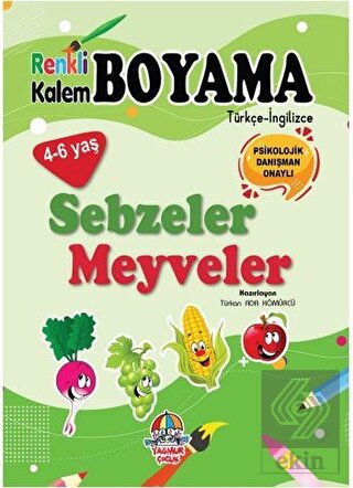 Renkli Kalem Boyama / Sebzeler - Meyveler