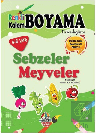 Renkli Kalem Boyama / Sebzeler - Meyveler