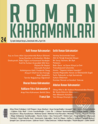 Roman Kahramanları Sayı: 24 Ekim-Aralık 2015