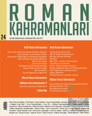 Roman Kahramanları Sayı: 24 Ekim-Aralık 2015
