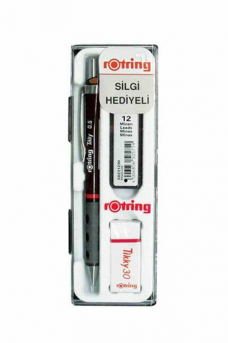 Rotring Tikky+Min+Sil 3Lü Okul Seti 0.5 Bordo