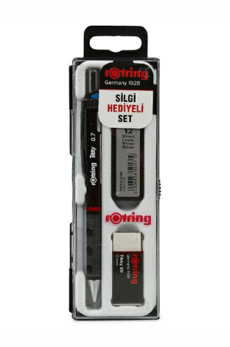 Rotring Tikky+Min+Sil 3Lü Okul Seti 0.7 Bordo